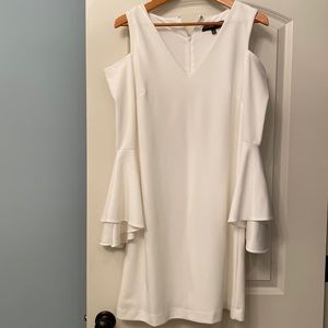 White bell sleeve dress